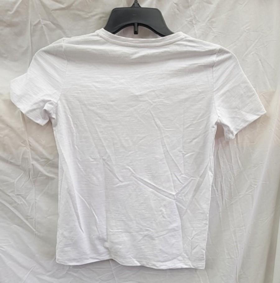 NWOTD Talbots PS V Neck White T Shirt Short Sleeve 121993