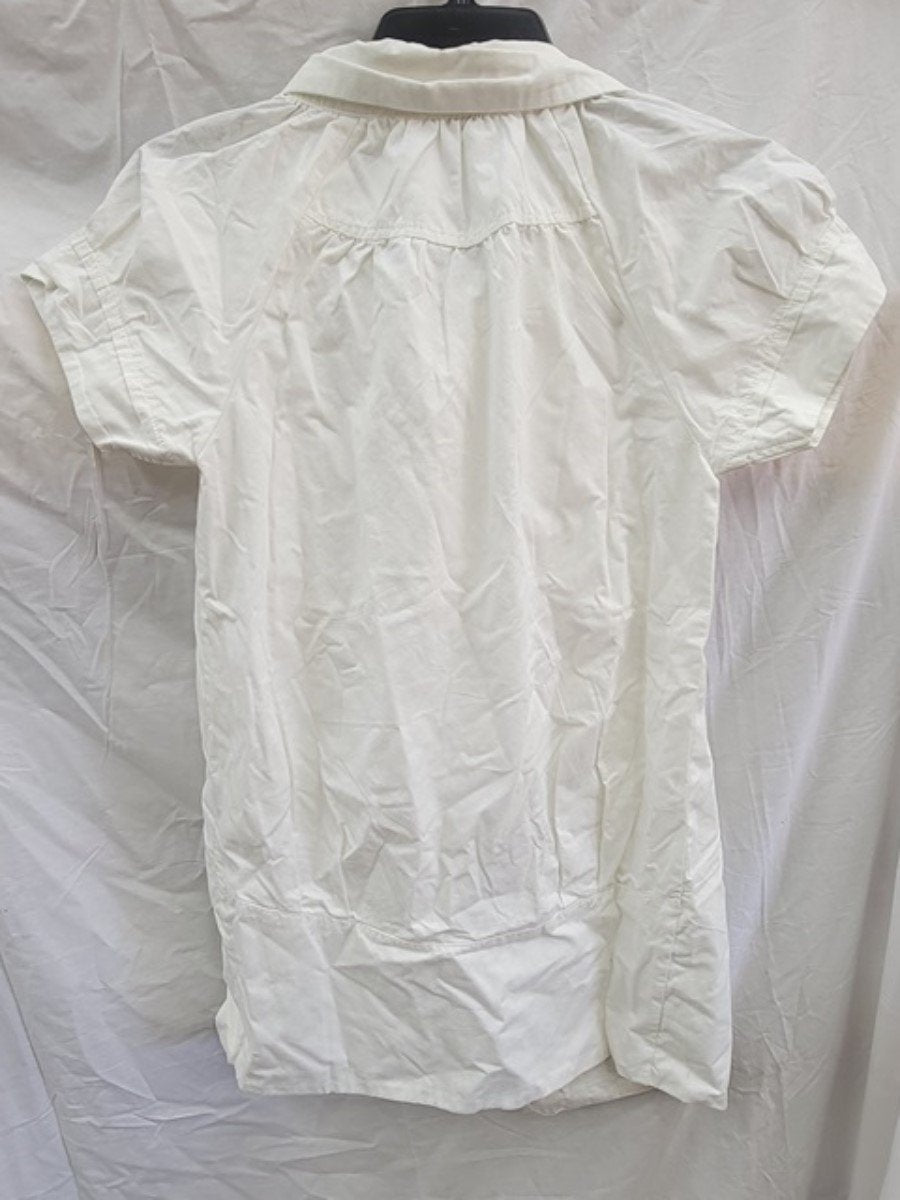 NWOT Aziz S Short Sleeve White One Button Jacket 121994