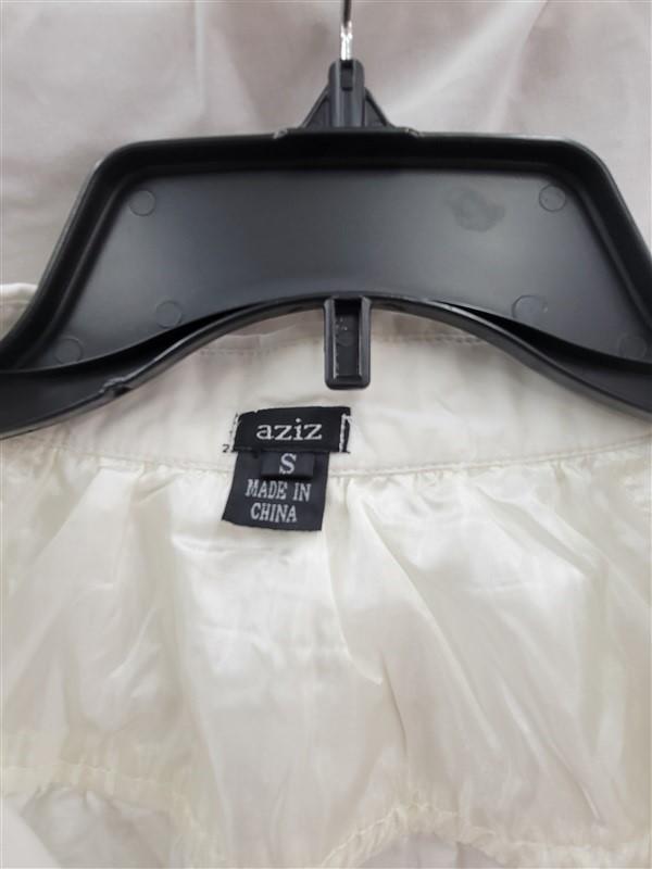 NWOT Aziz S Short Sleeve White One Button Jacket 121994