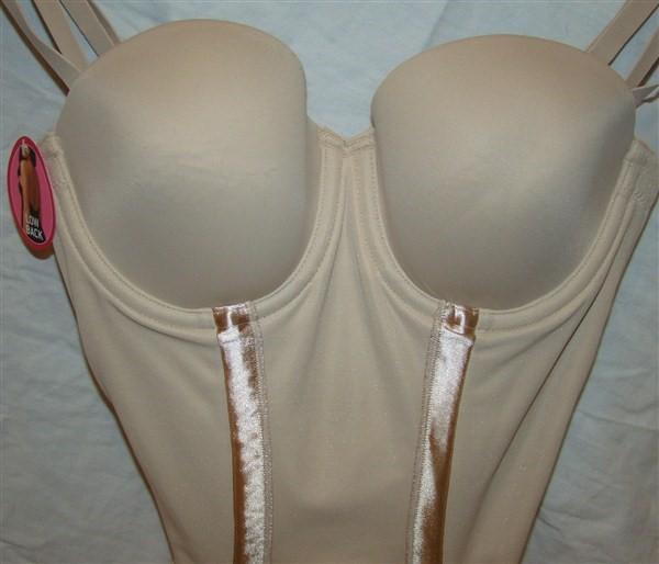 NWOT Flexees 40c Easy Up Strapless Firm Control Bodybriefer 1256 Beige 122015