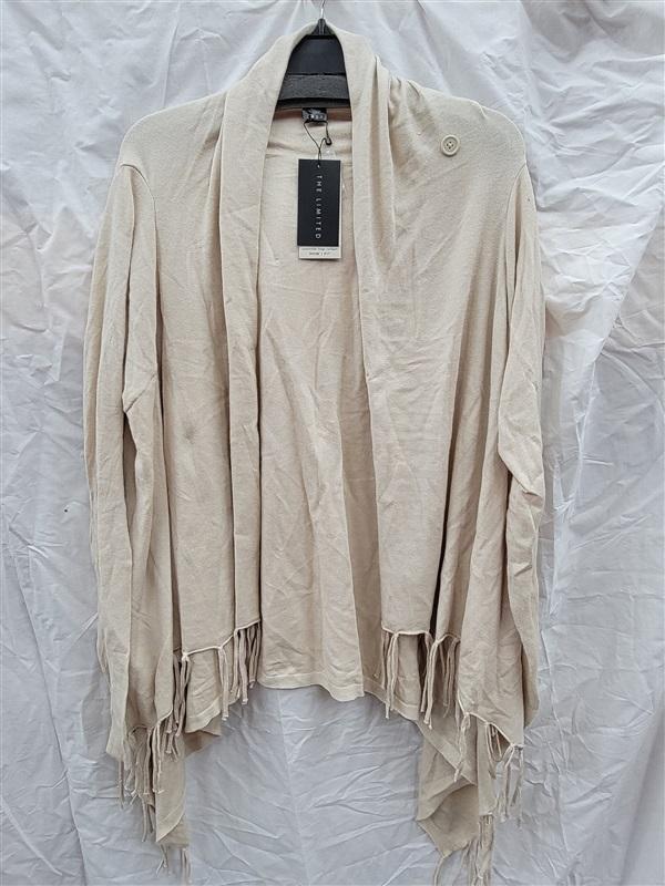NWT Limited XXL Oatmeal Fringed Convertible Cardigan 122018