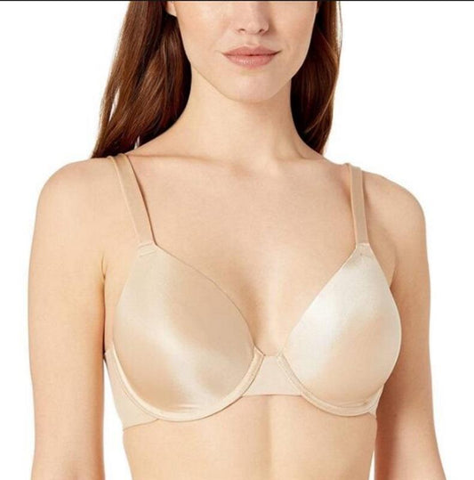 NWOTD Bali 34D Beauty Lift No Show Support Underwire Bra 0085 Beige 122035