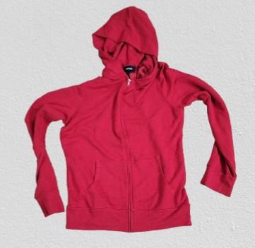 NWT Monrow M Supersoft Zip Up Hoodie Red 122046