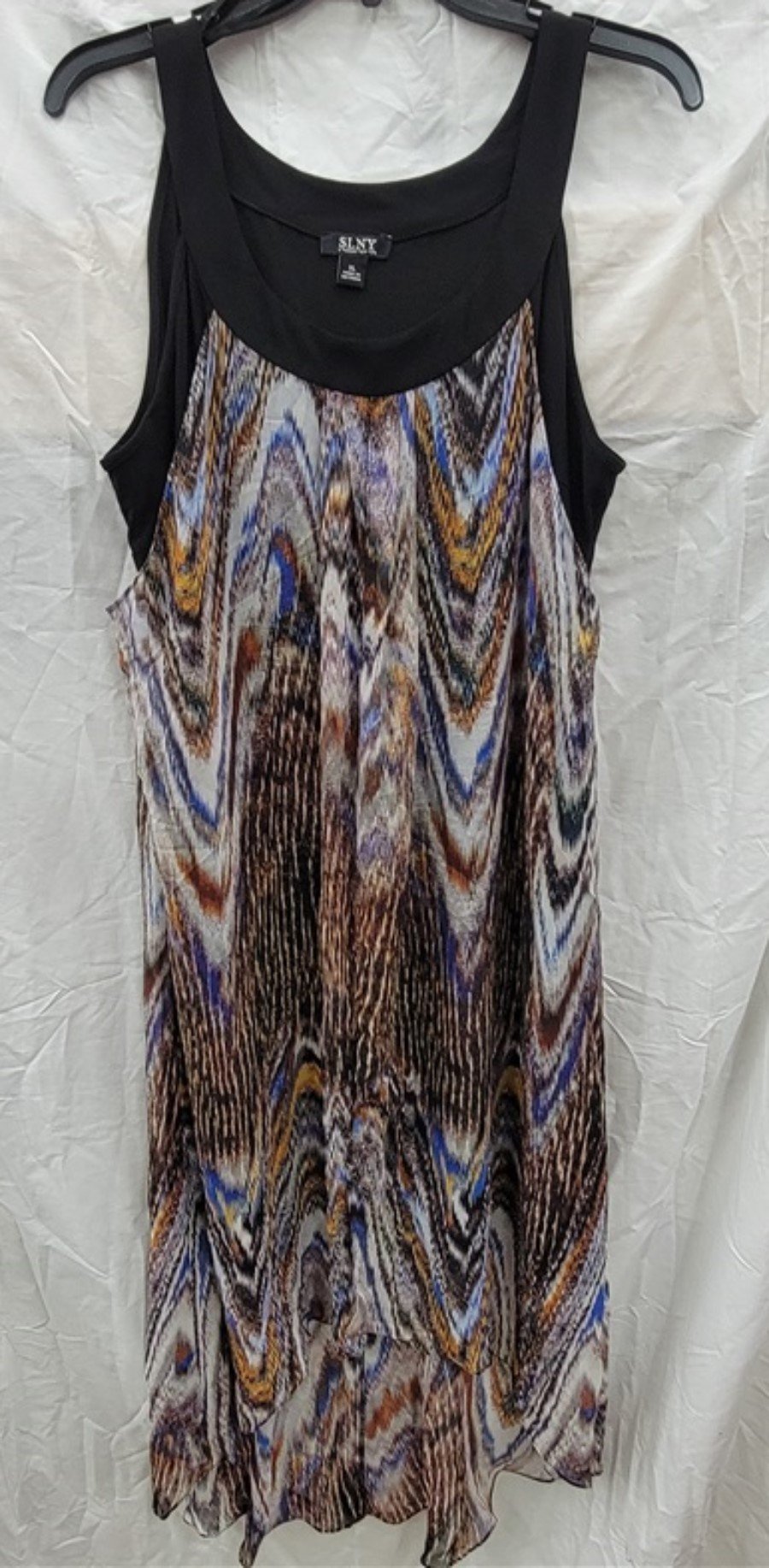 NWOT SLNY Sheer Overlay Sleeveless Body Con dress 122055