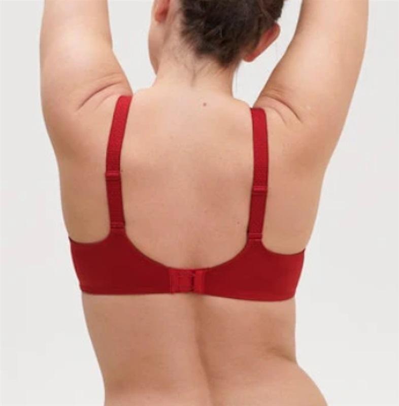 NWT Simone Perele 34F Caresse Full Cup Bra 12A320 Red 122062