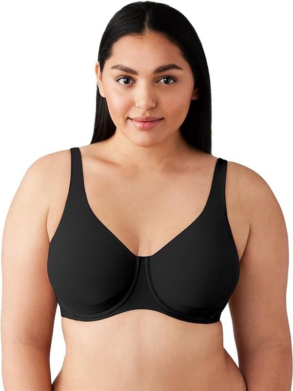 NWT Wacoal 40DD Shape Revelation Shallow Top T-Shirt Bra 855387 Black 122088