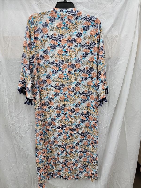 NWT Hayden M Floral Kimono Lace Fringe 122102