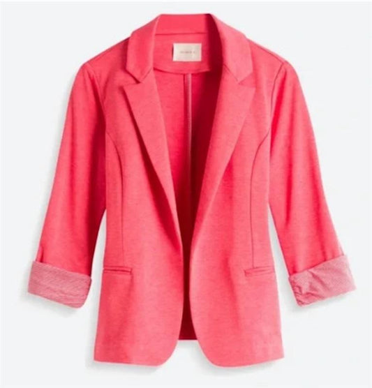 NWT Skies are Blue XS Asa Knit Blazer Jacket Coral 122121