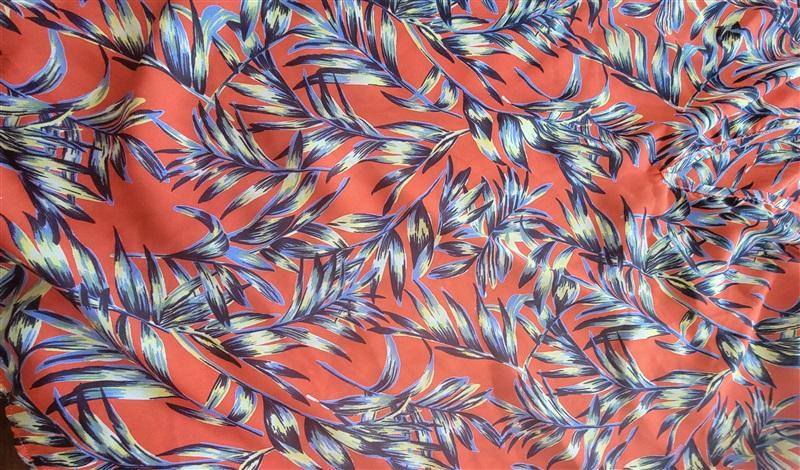 NWOT Last Tango S V Neck Red Palm Tunic Top 122133