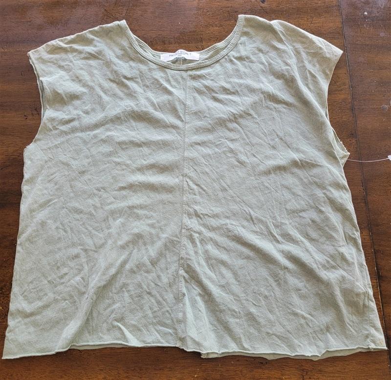 NWOT Project Social T Small Green 1990'S Type Baby Crop Muscle T Shirt 122134