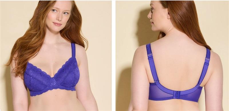 NWT Cosabella 38F Never Say Never Side Support Bra 1138 Violet Purple 122143