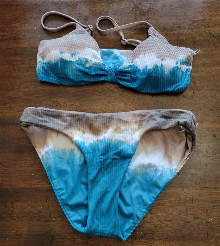 NWOT SOLUNA S Tie Dye Ombre Bikini Top & Bottom 122163