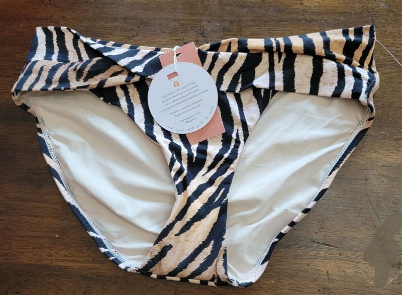 NWT Pilyq XS CLE Maya Modest Tiger Print Bikini Swim Bottom 122172