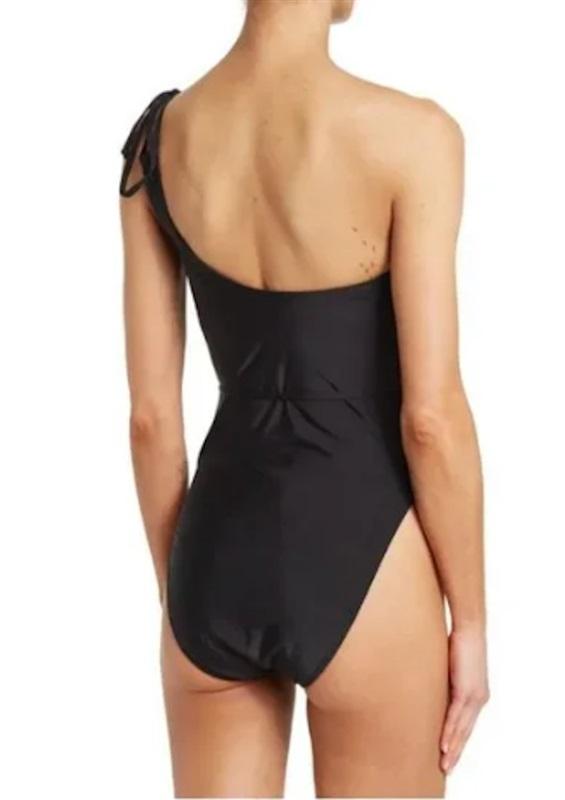 NWOT Good American sz XXL Shine One-Shoulder Black 1PC Swimsuit 121573