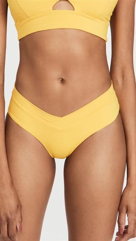 NWOT L*Space XS Pratt Yellow Bikini Swim Bottom 122209