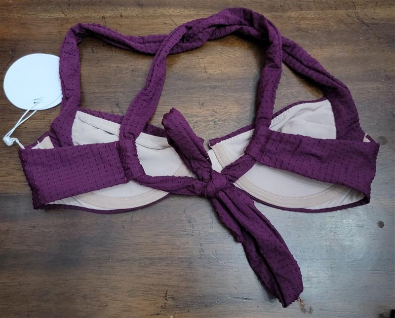 NWT Pilyq Jasmine S Underwired Bikini Swim Top Burgundy 122233