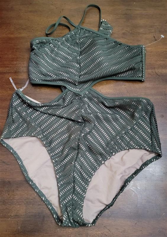 NWT Bar III XL Artisan Crochet Rainforest Monokini Swimsuit 122260