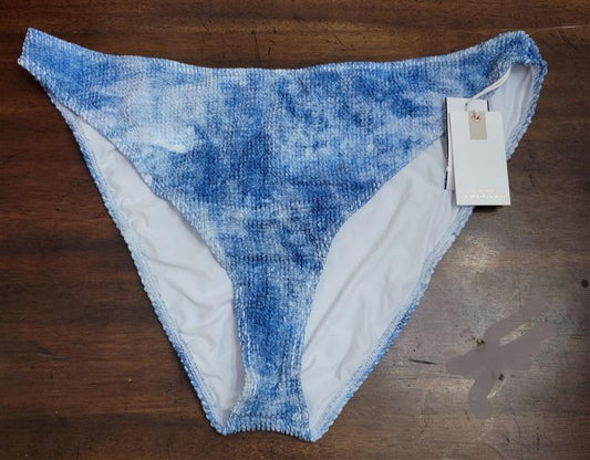 NWOT Good American sz 4X Always Fits Good Bikini Bottom Blue Tie Dye 122268