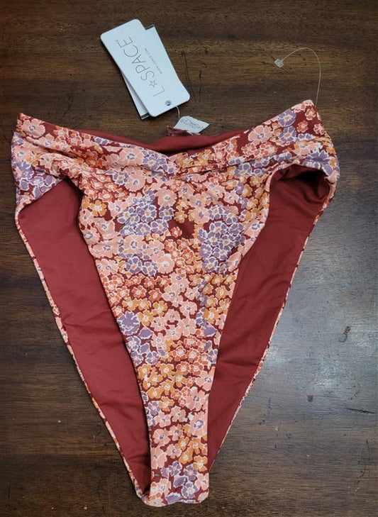 NWT L*Space XS Nancy Lee Bottom Bitsy Bikini Swimsuit Floral 122274