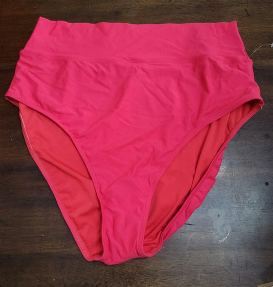 NWT Sunsets 22 Red High Waist Bikini Swim Bottom 122276