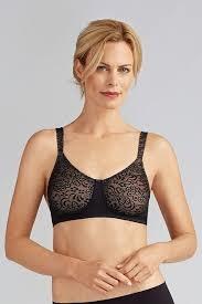NWOT Amoena 36C Annette 1087 Underwire Mastectomy Bra Black 122297