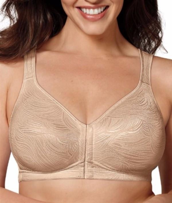 NWOT Playtex 18 Hour 36C Back Posture Wirefree Front Close Bra E525 Beige 122300