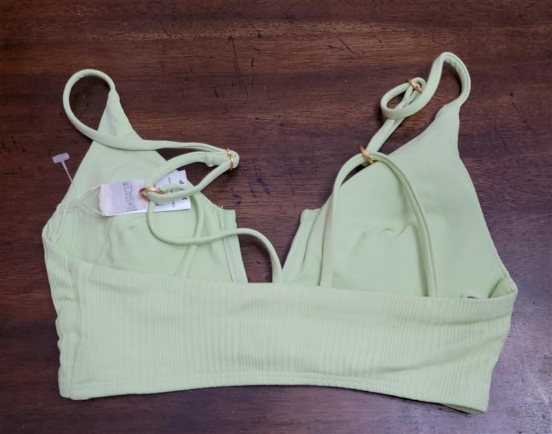 NWOT L*Space XS Siren Bikini Top Swimsuit LIO Green 122313