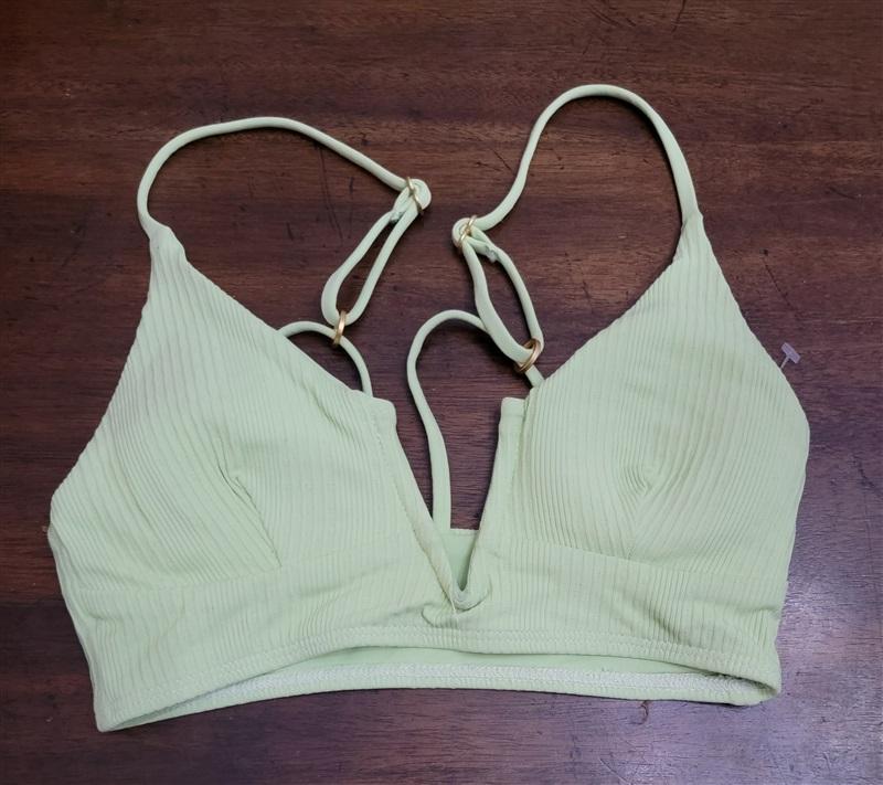 NWOT L*Space XS Siren Bikini Top Swimsuit LIO Green 122313