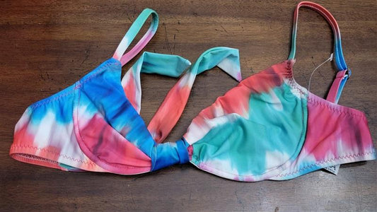 NWOT Becca S Rebecca Virtue Tie Dye Rainbow Underwire Bikini Top 122315