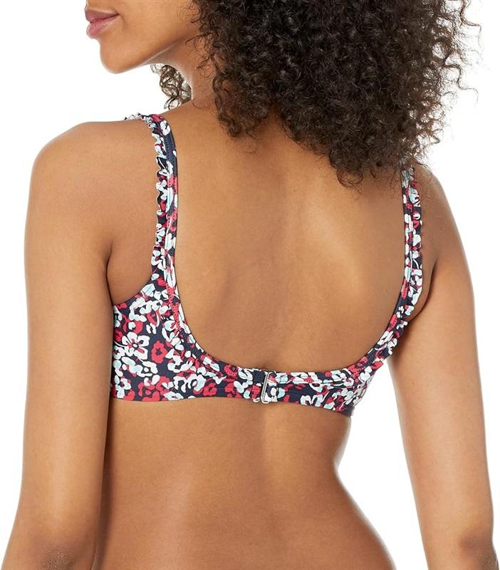 NWT Tommy Hilfiger S Ruffle Bikini Top Blue 122367