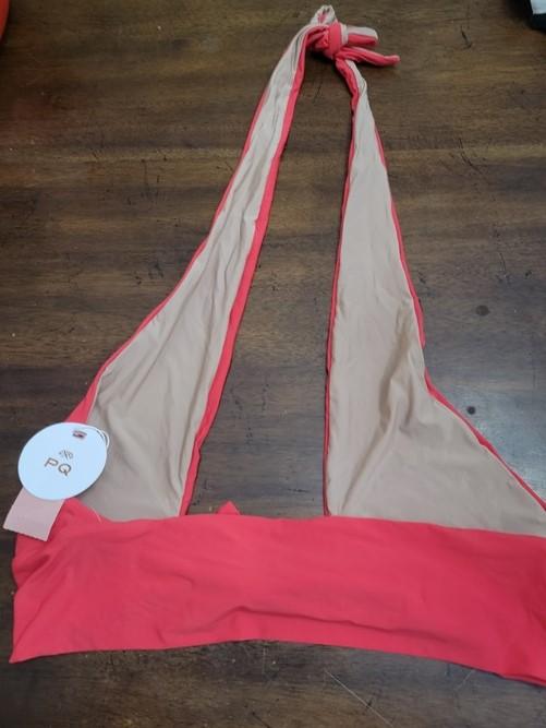 NWT PIlyq L Avalon Red Alex Halter Bikini Swim Top 122389