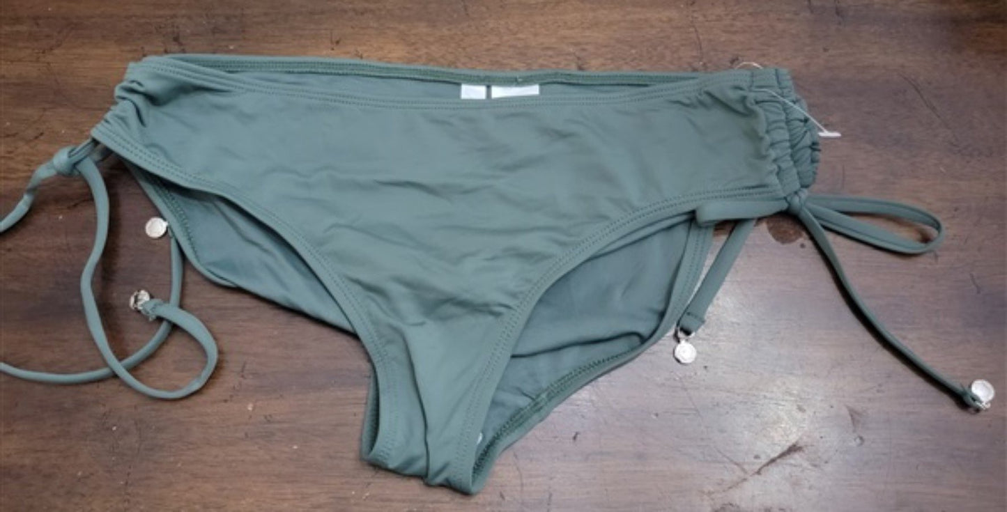 NWPT Anne Cole L Side Tie Bikini Bottom Olive Green 122403