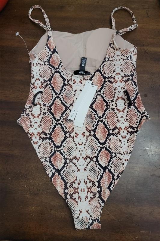 NWTD Aqua Swim S Snake Print One Piece Swimsuit 122416