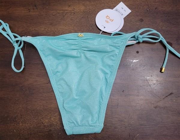 NWT Pilyq PQ L Div Glitter Tie Side Teeny Green 122419