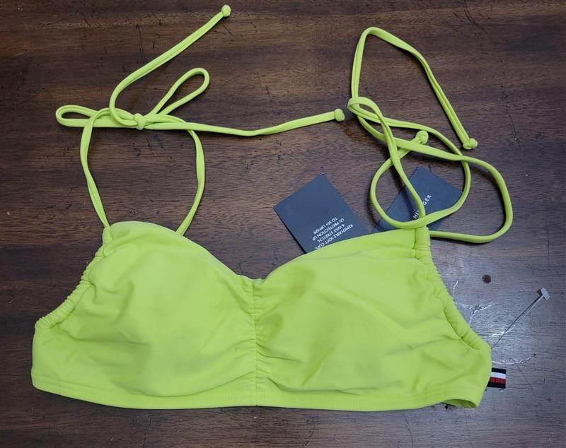 NWT Tommy Hilfiger XS Tie Strap Bralette Lime Green 122421