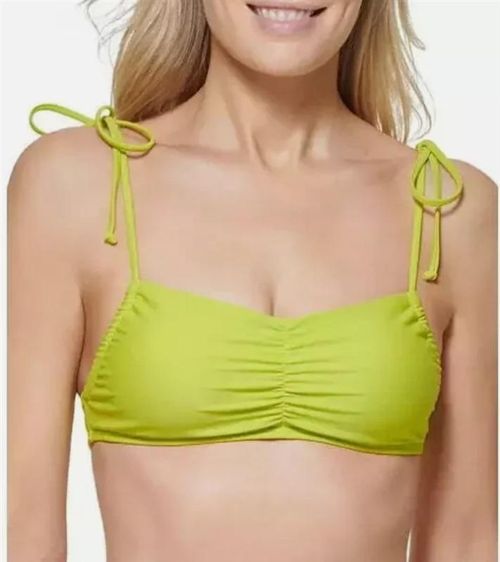 NWT Tommy Hilfiger XS Tie Strap Bralette Lime Green 122421