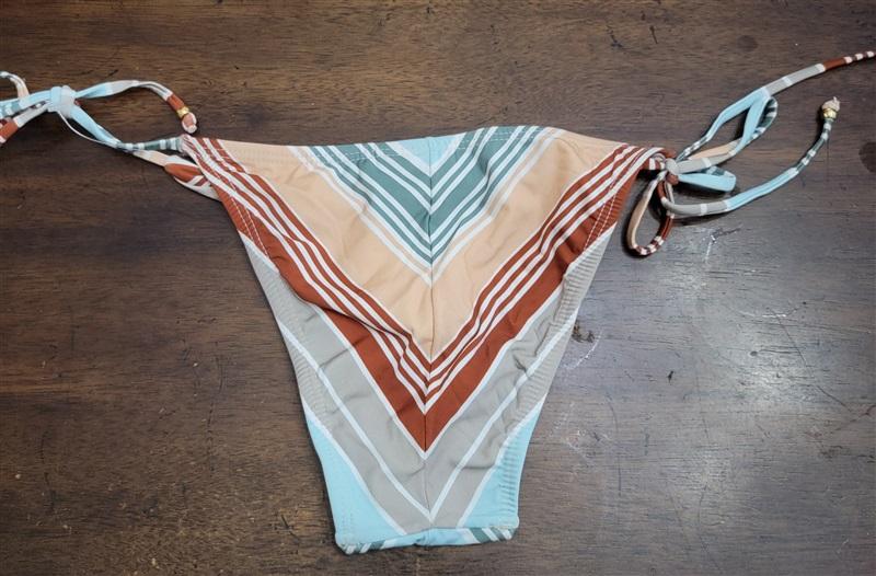 NWOT Pilyq S Adventure Stripe Rainbow Stripe Tie Side Teeny 122433