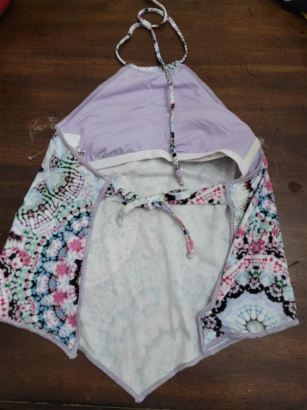 NWOT Becca Virtue S Tie Dye Tankini Top Swimsuit Purple 122443