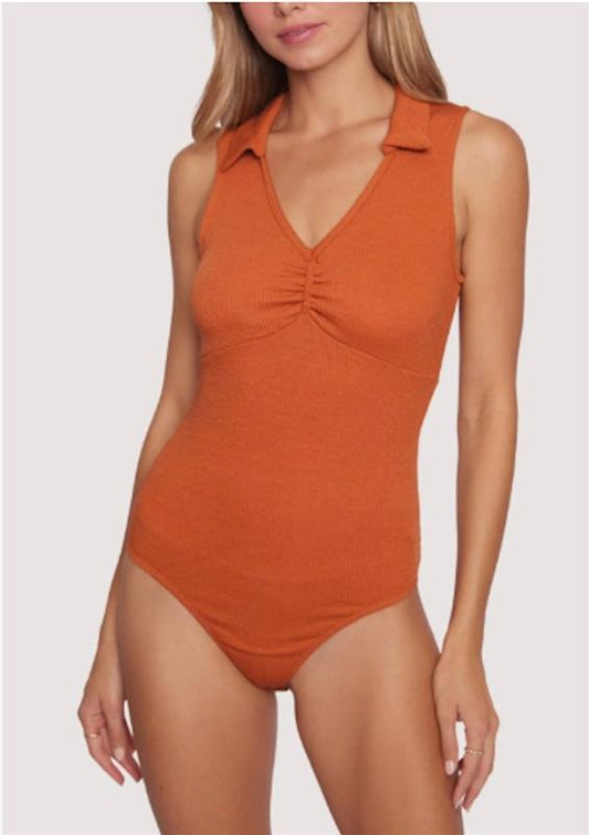 NWT Lost + Wonder L Amber Waves Bodysuit Orange 122455