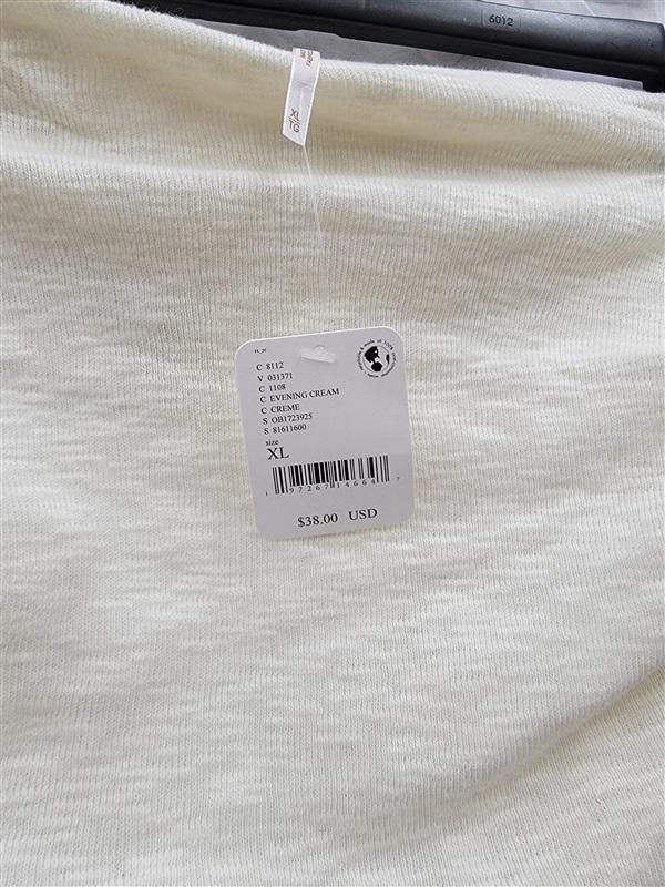 NWT Free People XL Boulevard Ruched Tube Top Cream 122481