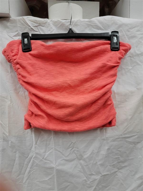 NWT Free People L Boulevard Ruched Tube Top Bella Rosa 122482