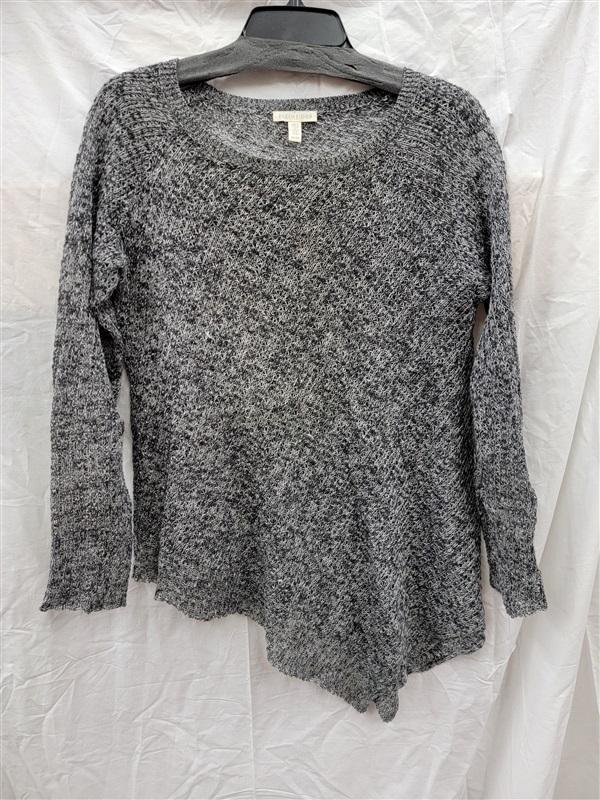 NWOT Eileen Fisher XS Linen Black White Gray Sweater Asymmetrical Tunic 122506