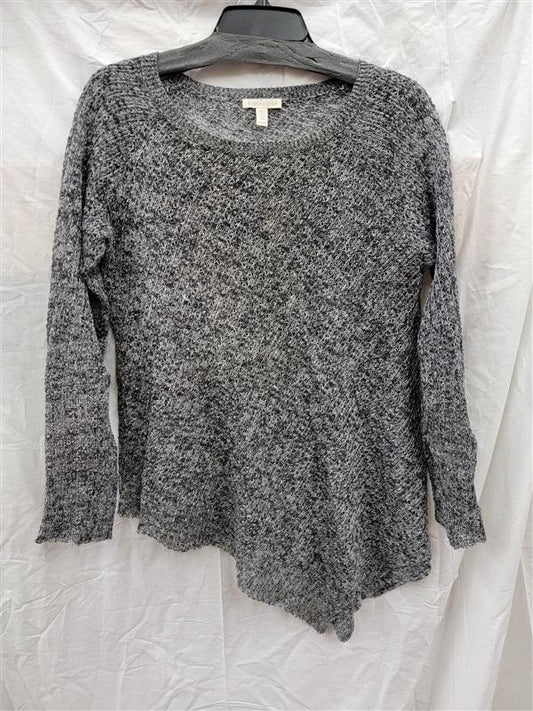 NWOT Eileen Fisher XS Linen Black White Gray Sweater Asymmetrical Tunic 122506