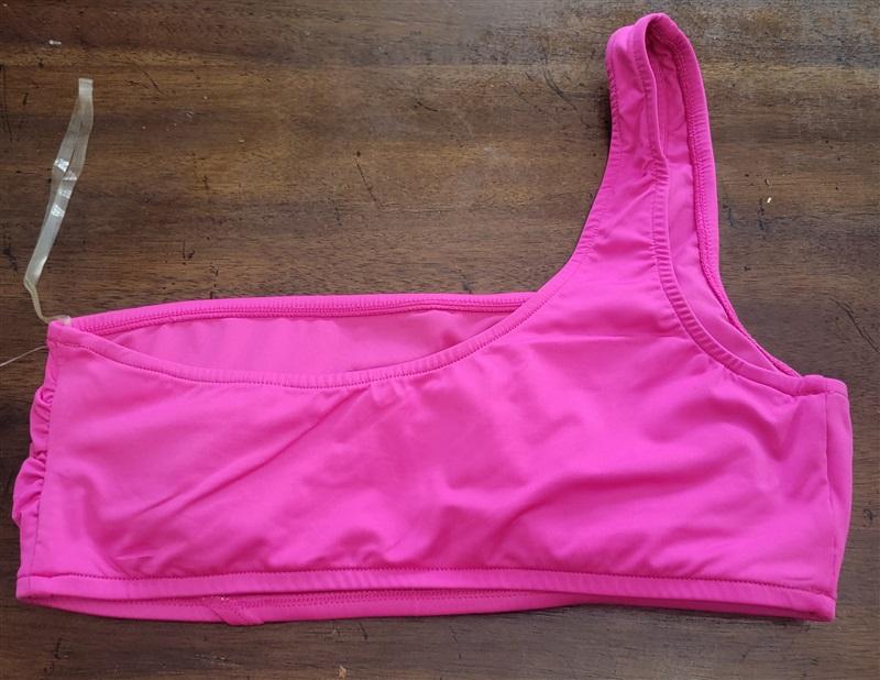 NWOT Seafolly 10 USA Bikini Top One Shoulder Ultra Pink 122540