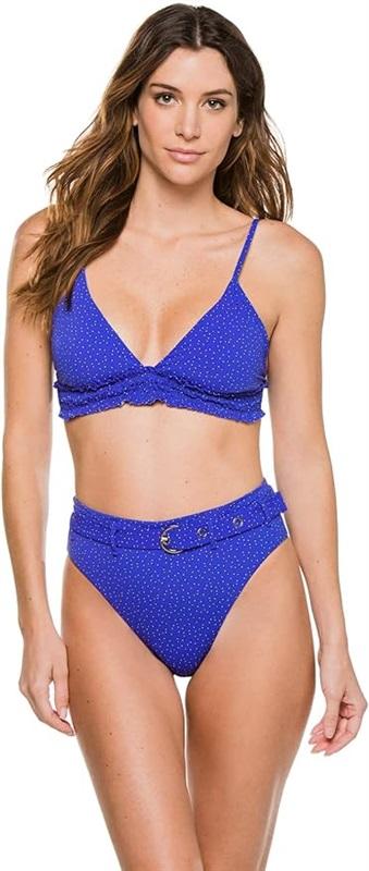 NWOT Seafolly 10 El Dorado Shirred Band Bralette Bikini Top Swimsuit 122549
