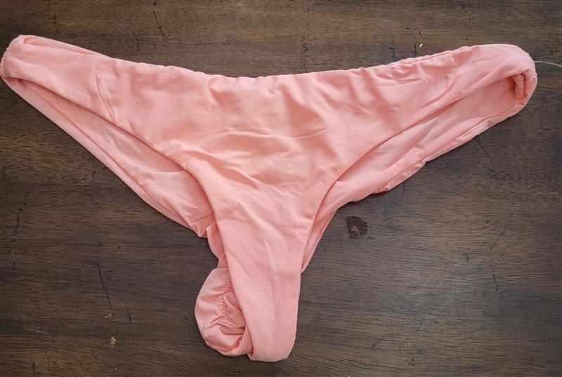 NWOT Pilyq PQ Basic Teeny Ruched L Bellini Orange Bikini Swim Bottoms 122576