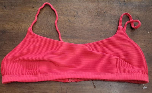 NWOT Seafolly 10 USA On Vacation Ribbed Tank Bikini Top Red 122584