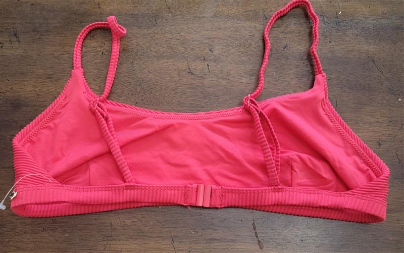 NWOT Seafolly 10 USA On Vacation Ribbed Tank Bikini Top Red 122584