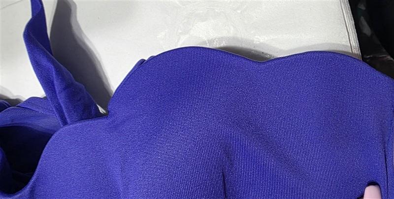 NWOT Seafolly 10 USA Petal Bandeau Bra Bikini Bikini Top & Bottom Blue 122599