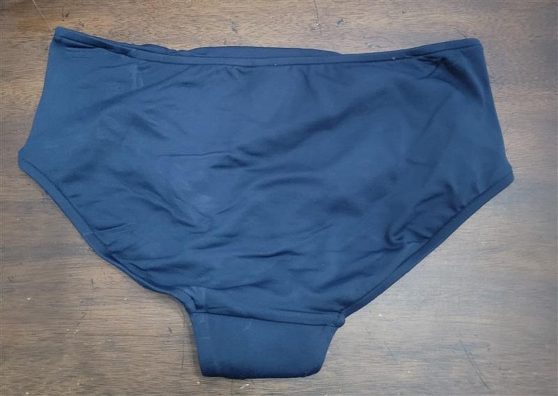 NWOT Seafolly SZ 12 USA Shirred High-Waisted Bikini Swim Bottom Black 122601